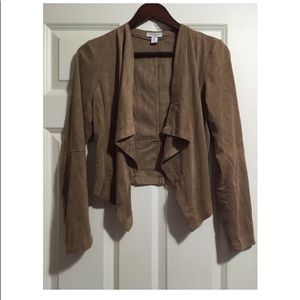 Faux Suede Cardigan